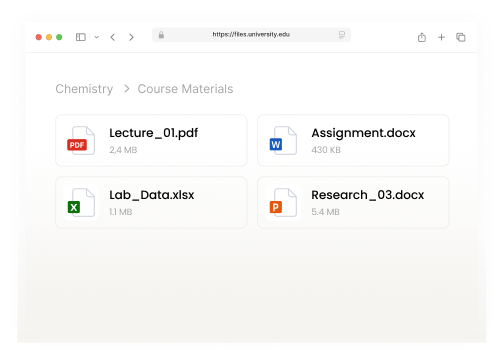 Students accessing files in browser