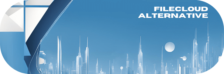 Overview of an interconnected city with FileCloud Alternative text.