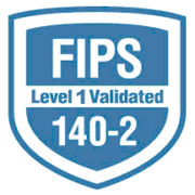 Badge indiquant la conformité FIPS.