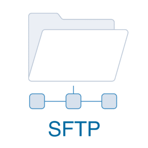 Ícone do Secure File Transfer Protocol (SFTP), representando transferências de arquivos criptografados.