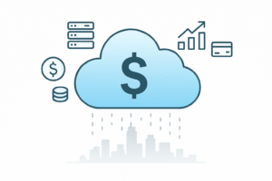 Un grafico che illustra l'aumento dei costi dell'archiviazione su cloud.