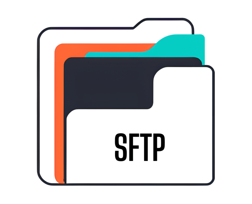 Ícone de pasta com texto SFTP