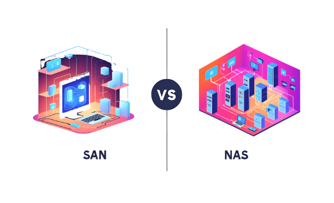 Rede de área de armazenamento (SAN) vs. Armazenamento conectado à rede (NAS)