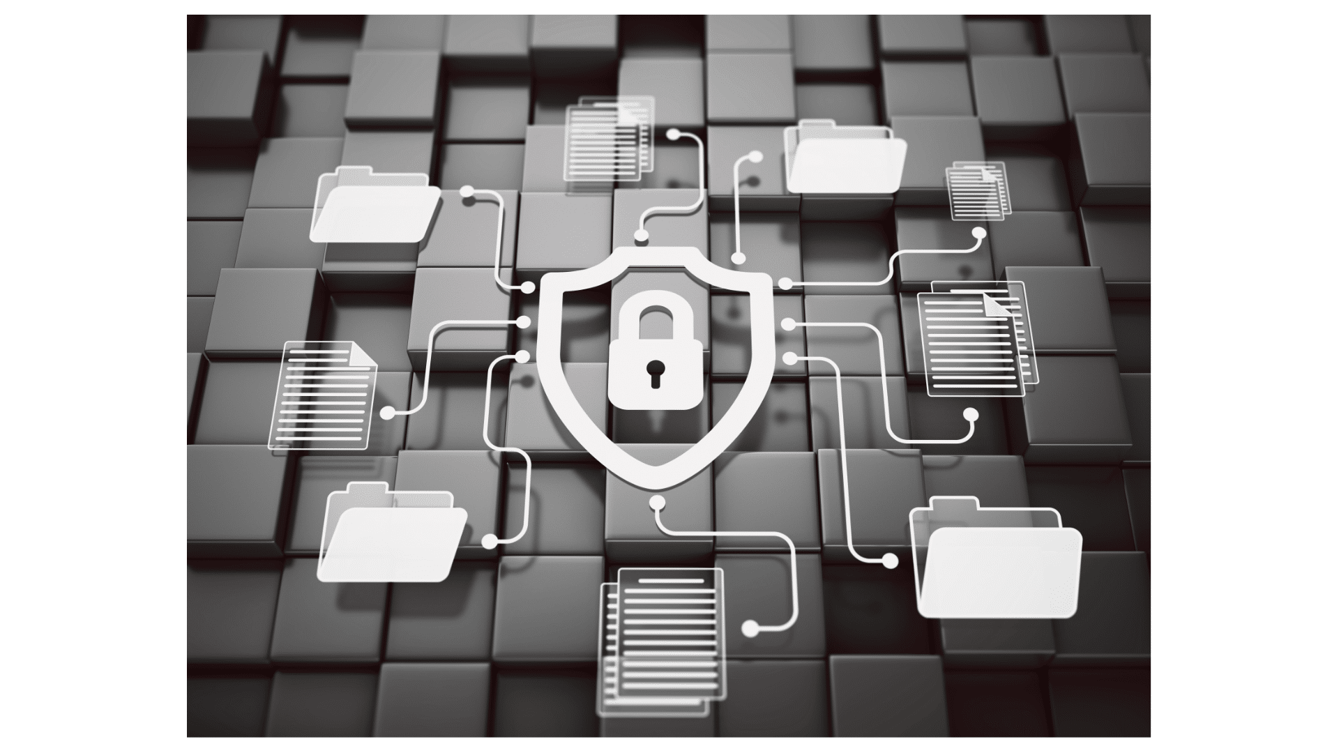 Security considerations for SFTP services depicted with a shield and padlock.