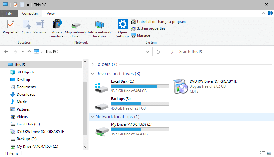 Callback SFTP drive is now be visible in Explorer and available to access by any application on the machine.